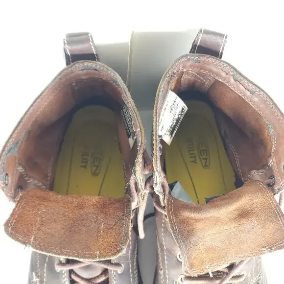 Keen Men’s San Jose 6 US 10,5D Brown Leather Utility Aluminum Toe Work Boots